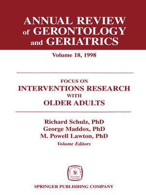 cover image of Annual Review of Gerontology and Geriatrics, Volume 18, 1998